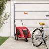 Pet Bike Trailer Red Oxford Fabric and Iron Colour red Size 68 x 137 x 72 cm 