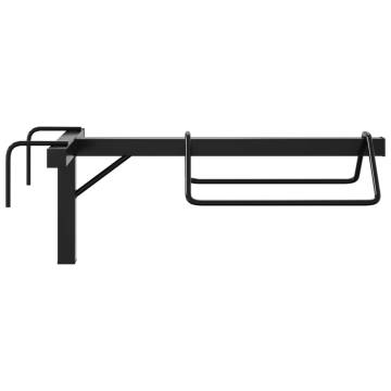 Wall Mounted Saddle Rack - Black Iron | Durable & Compact