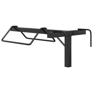 Wall Mounted Saddle Rack - Black Iron | Durable & Compact