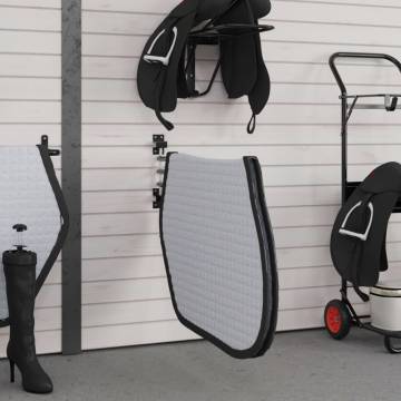 Black Iron Saddle Pad Rack with 3 Swinging Arms | Hipomarket