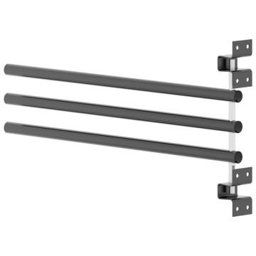 Black Iron Saddle Pad Rack with 3 Swinging Arms | Hipomarket