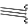 Black Iron Saddle Pad Rack with 3 Swinging Arms | Hipomarket