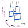 Sturdy Pool Ladder for Above Ground Pools - 84 cm Steel & Plastic