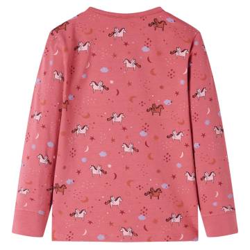 Kids' Long Sleeve Pyjamas in Old Pink - Size 104