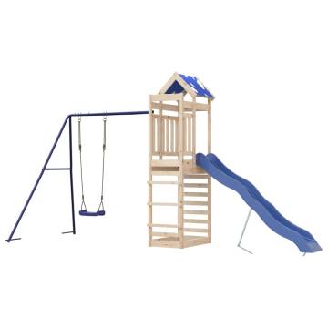 Outdoor Playset Solid Wood Pine – Fun for Your Kids!