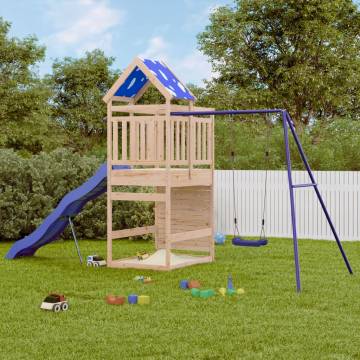 Outdoor Playset Solid Wood Pine - Fun & Safe Backyard Play