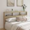 Headboard Cabinet with LED Sonoma Oak 180x17x102 cm Colour sonoma oak Size 180 x 17 x 102 cm Quantity in Package 1 