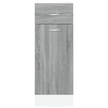 Drawer Bottom Cabinet Grey Sonoma - 30x46x81.5 cm | Hipo Market