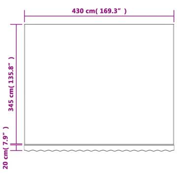 Replacement Fabric for Awning - Multicolour Stripe 4.5x3.5m