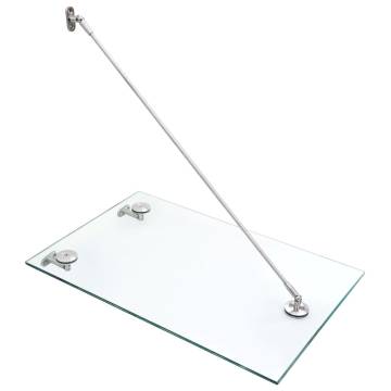 VSG Safety Glass Canopy Front Door 90x75 cm - Stainless Steel