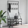 Clothes Rack with Shoe Storage - Grey Sonoma, 100x40x184 cm