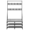 Clothes Rack with Shoe Storage - Grey Sonoma, 100x40x184 cm