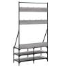 Clothes Rack with Shoe Storage - Grey Sonoma, 100x40x184 cm