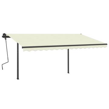 Manual Retractable Awning 4.5x3.5m - Cream | Hipomarket