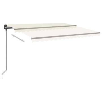 Manual Retractable Awning 4.5x3.5m - Cream | Hipomarket