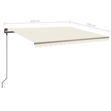 Manual Retractable Awning 4.5x3.5m - Cream | Hipomarket