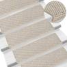 Stair Mats Self-adhesive Sisal-Look 15 pcs 65x21x4 cm Silver Colour silver Quantity in Package 15 