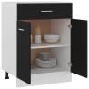 Drawer Bottom Cabinet Black 60x46x81.5cm - HipoMarket