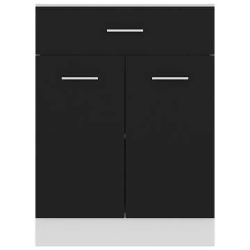 Drawer Bottom Cabinet Black 60x46x81.5cm - HipoMarket