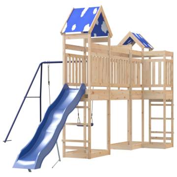 Outdoor Playset Solid Wood Pine | Fun for Kids at Home