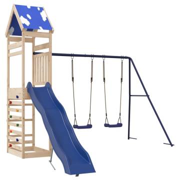 Outdoor Playset Solid Wood Pine - Fun for Kids | HiPo Market