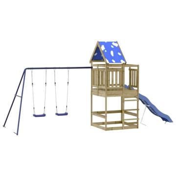 Outdoor Playset for Kids - Durable Pine Wood Playground