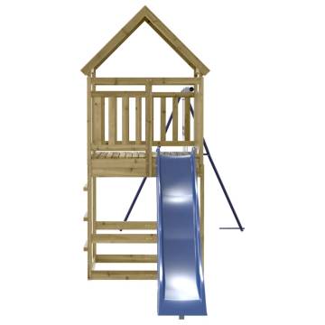 Outdoor Playset for Kids - Durable Pine Wood Playground