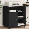 Printer Stand with Wheels Black 60x50x67 cm Colour black 