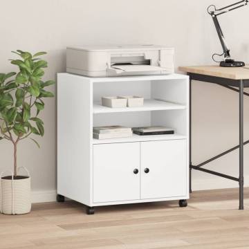 Printer Stand with Wheels - White, 60x48x74 cm | HipoMarket