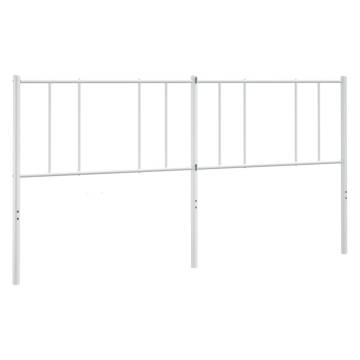 Stylish Metal Headboard White 193 cm for Comfortable Beds