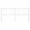 Stylish Metal Headboard White 193 cm for Comfortable Beds