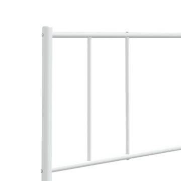 Stylish Metal Headboard White 193 cm for Comfortable Beds