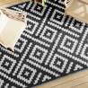 Outdoor Carpet White and Black 190x290 cm PP Colour square design Size 190 x 290 cm Quantity in Package 1 