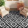 Outdoor Carpet White and Black 190x290 cm - Durable & Stylish