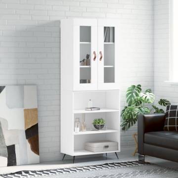 Stylish Highboard White 69.5x34x180 cm | HipoMarket