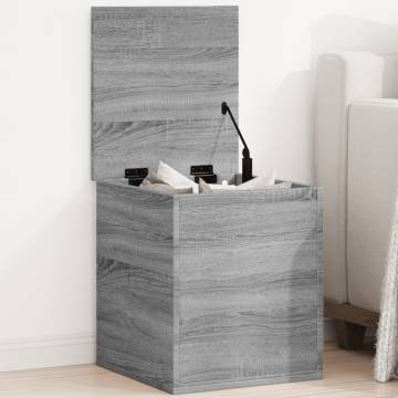 Grey Sonoma Storage Box - Stylish & Functional 40x42x46 cm