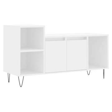 Stylish White TV Cabinet - 100x35x55 cm Engineered Wood