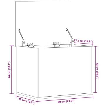 Grey Sonoma Storage Box 60x42x46 cm - Stylish & Practical