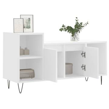 Stylish White TV Cabinet - 100x35x55 cm Engineered Wood