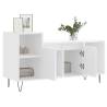 Stylish White TV Cabinet - 100x35x55 cm Engineered Wood