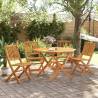 5 Piece Folding Garden Dining Set Solid Wood Acacia Model without armrest Shape octagonal Number of 5 