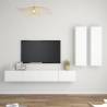 4 Piece TV Cabinet Set White Engineered Wood Colour white Quantity in Package 4 Width 100 cm 