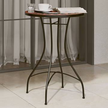 Mosaic Bistro Table Terracotta & White - 50x70 cm Ceramic