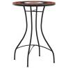 Mosaic Bistro Table Terracotta & White - 50x70 cm Ceramic