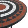 Mosaic Bistro Table Terracotta & White - 50x70 cm Ceramic