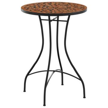 Mosaic Bistro Table Terracotta Ø50x70 cm - Elegant Garden Design