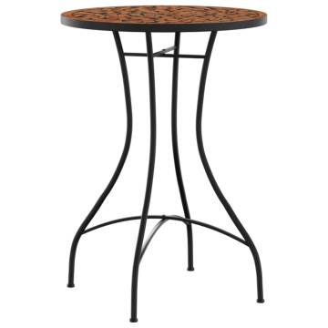 Mosaic Bistro Table Terracotta Ø50x70 cm - Elegant Garden Design