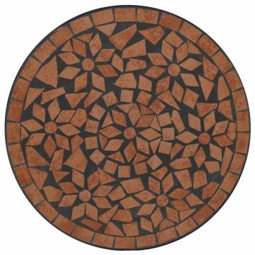 Mosaic Bistro Table Terracotta Ø50x70 cm - Elegant Garden Design