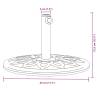 Parasol Base for Ø38/48mm Poles - 12kg Round Stability