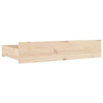 Bed Drawers 4 pcs Solid Wood Pine | Maximise Bedroom Storage